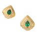 Earrings Clip-on earrings Yellow gold Emerald 58 Facettes 2905297CN
