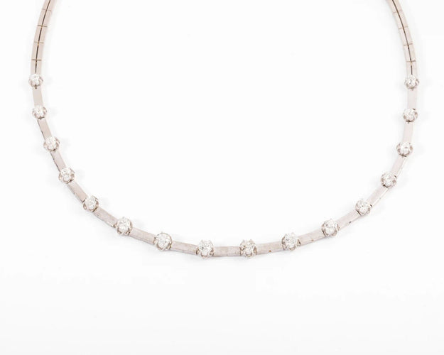 Collier collier en diamant et or gris des 1960 58 Facettes 1