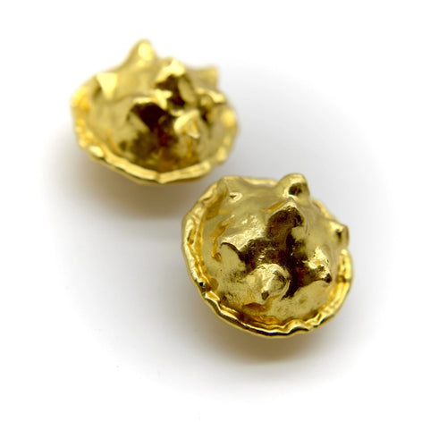 Boucles d'oreilles Boucles d'oreilles vintage modernes en or 22 carats Jean Mahie 58 Facettes