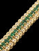 Bracelet Bracelet or jaune, émeraudes et diamants 58 Facettes