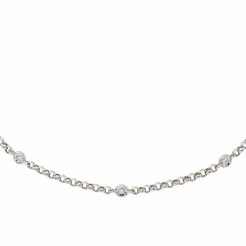 Collier Collier Or blanc Diamant 58 Facettes 3629486CN
