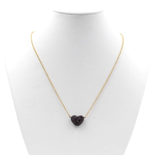 Collier Collier Pomellato Tabou en or rose et argent avec rhodolites 58 Facettes