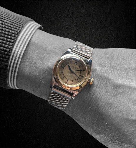 Montre Rolex « Ovetto » réf. 3133, or et acier 58 Facettes