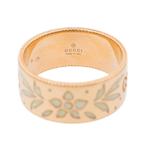 Bague 59 Gucci Bague Icon Blossom Or rose 58 Facettes 3118039CN