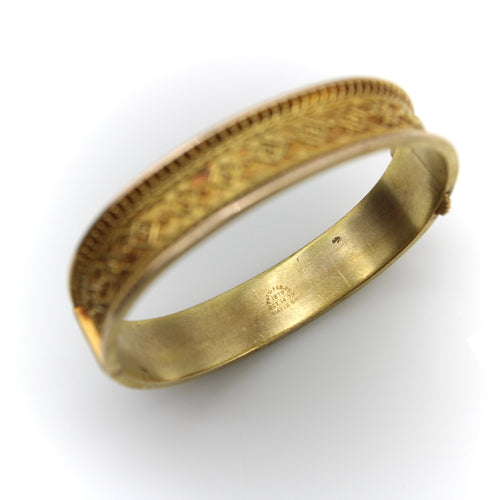 Bracelet Bracelet en filigrane de style étrusque néo-étrusque en or 14 carats 58 Facettes
