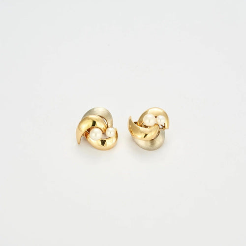 Boucles d'oreilles Boucles D'Oreilles Vintage Or & Perles 58 Facettes BO/230057/