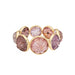 Bague 55.5 Carved Pink Spinel Eternity Ring Band Yellow Gold Flowers Jewelry 58 Facettes G13164