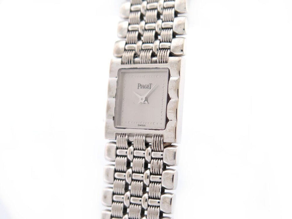 Montre vintage montre bracelet PIAGET 17 mm quartz en or blanc 58 Facettes 258641