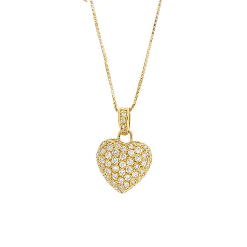 Collier Collier avec pendentif coeur et diamants 58 Facettes 32739