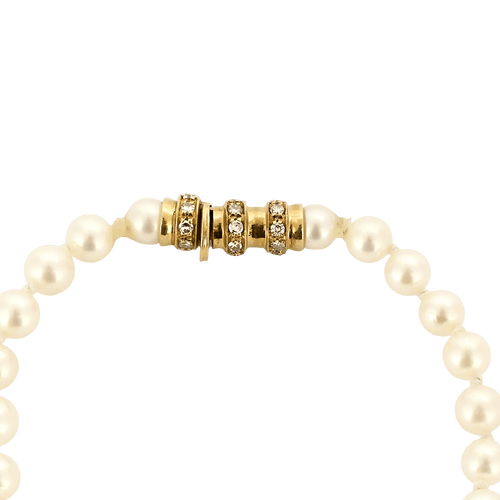 Collier Collier de perles or aune, diamants et saphirs 58 Facettes BO/250007