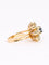 Bague marguerite or jaune saphir diamants