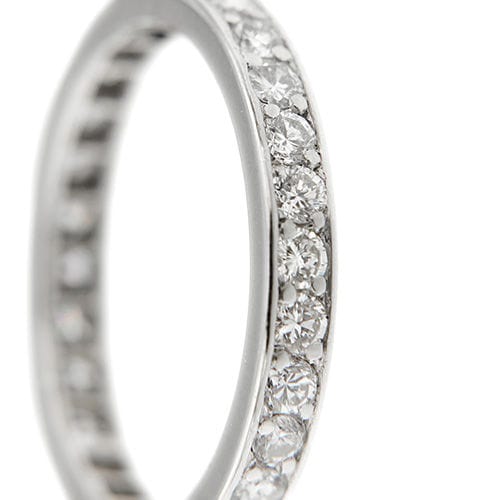 Bague 51 Bague d'éternité avec diamants de 1,45 ct 58 Facettes 36705