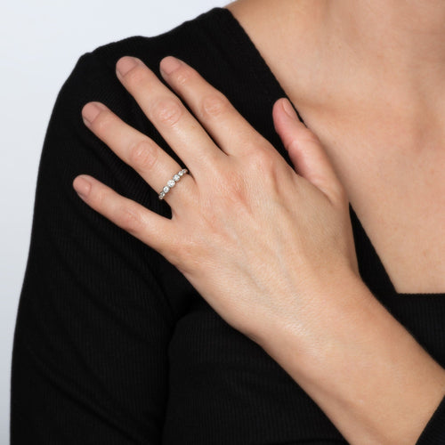 Bague 53 Tiffany & Co - Bague Jazz en platine et diamants (vers 2004) 58 Facettes G14226