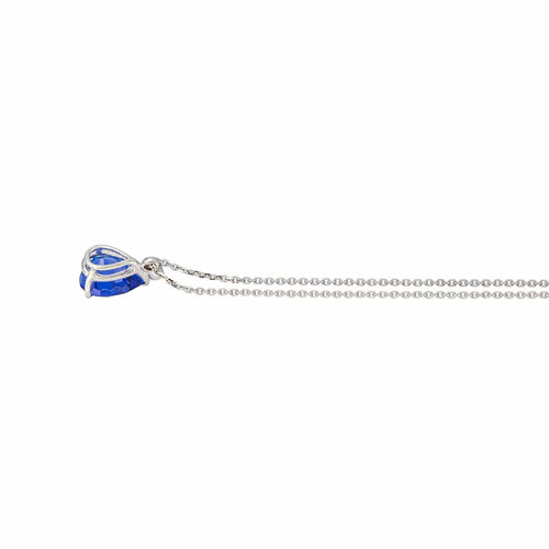 Collier Collier Or blanc Tanzanite, Diamant 58 Facettes 4423605RV