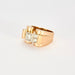 Bague 55 Bague tank or jaune diamants 58 Facettes