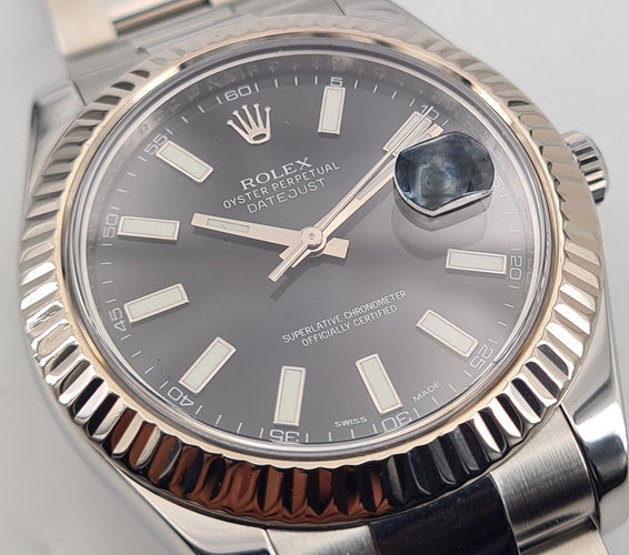 Montre ROLEX - Montre DateJust II Noir 58 Facettes 116334