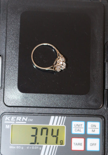 Bague 55 Bague Marguerite Diamants Or Blanc 58 Facettes 564