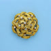 Brooch Vintage yellow gold textured diamond brooch 58 Facettes