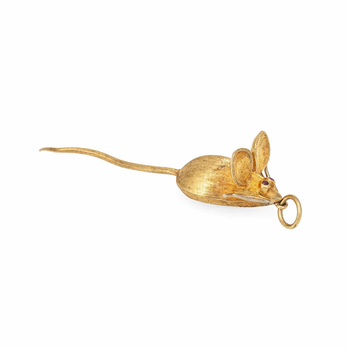 Pendentif Pendentif souris en or jaune des années 1960 58 Facettes G12785