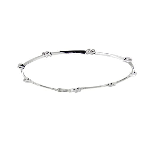 Bracelet Bracelet segmenté en or blanc avec diamants 58 Facettes 23296