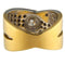 Bague 51.5 Bague en or jaune et blanc avec anneaux croisés et diamants 58 Facettes G3856