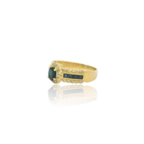 Bague 53 Bague vintage saphir et diamant 58 Facettes