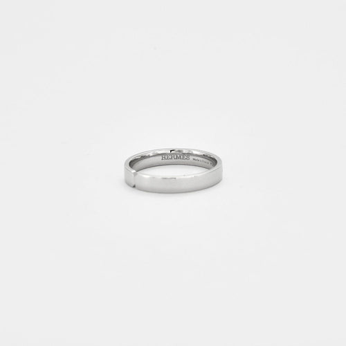 Bague 55 HERMES - Bague alliance Ever Kelly platine GM 58 Facettes LMB-104
