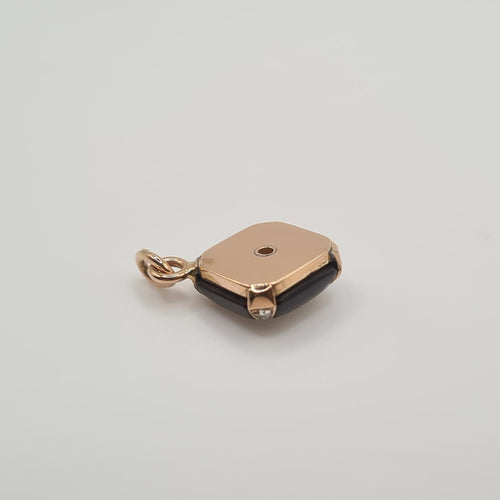 Pendentif Pendentif or rose grenat et diamants 58 Facettes