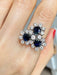 Bague 51 Importante bague or blanc saphirs et diamants 58 Facettes