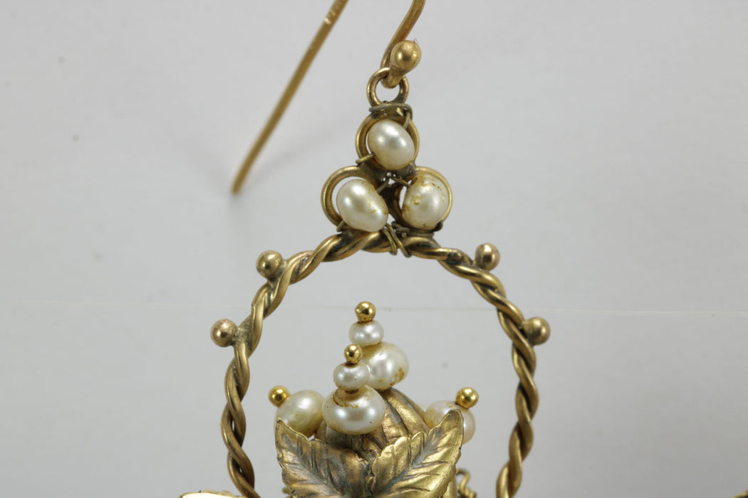Boucles d'oreilles Boucles d'oreilles dorées perles anciennes 58 Facettes 7312