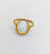 Bague 51 Bague antique or jaune 14k camée sur agate 58 Facettes A06168
