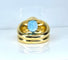 Bague 52 Bague en or jaune et topaze bleue 58 Facettes AB611