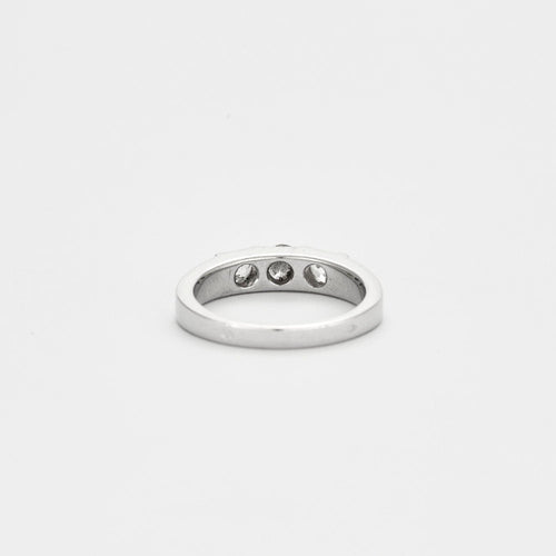 Bague 55.5 Bague trilogie or blanc 58 Facettes 2274466