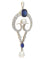 Belle Époque Elegance: Diamond Pendant with Cornflower Blue Sapphires