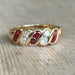 Bague 55 Bague jonc or jaune rubis diamants 58 Facettes 97