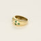 Bague 48 Bague jonc en or jaune, diamant et émeraudes 58 Facettes DIE1614X3