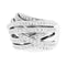 Bague 53 Bague italienne or blanc sertie de diamants 58 Facettes