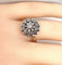 Bague 54 Bague marguerite en or blanc, platine et diamants 58 Facettes AB625