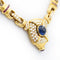 Collier en or jaune orné de saphirs du Sri Lanka, de diamants et de rubis