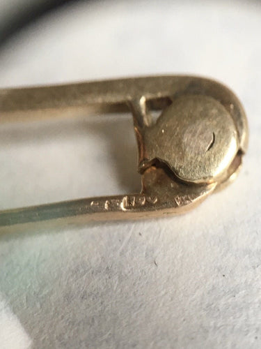 Broche Broche victorienne en or jaune 18k et platine, saphir cabochon et diamants 58 Facettes