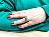 Ring 55 Emerald and diamond ring 58 Facettes Bag.Em.Ep.FA.25