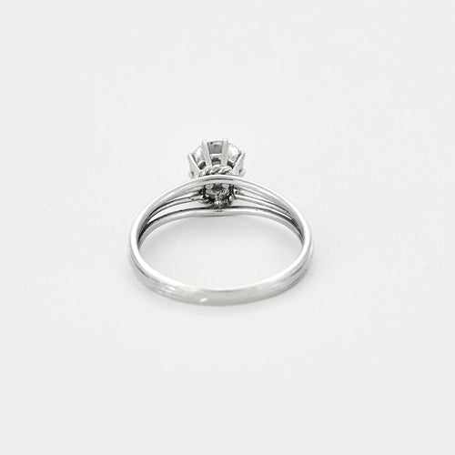 Bague 60 Bague solitaire en or blanc et diamant 58 Facettes 250282