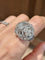 Bague 50.5 Importante bague cocktail or blanc, platine et diamants 58 Facettes