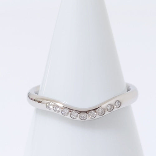 Tiffany & Co - Alliance Elsa Peretti Curved en platine et diamants taille 50 58 Facettes 1