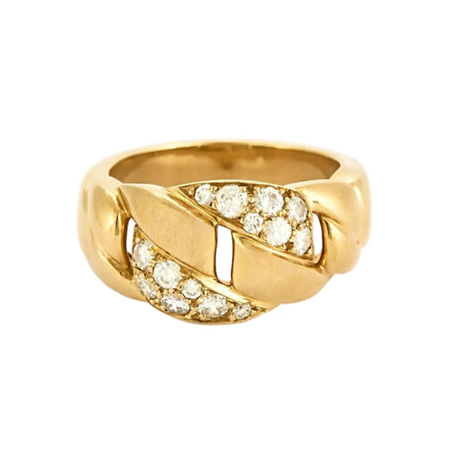 CARTIER - BERGAME - Bague en or jaune et diamants