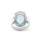 Bague Bague en or blanc avec aigue-marine de 18,5 ct et diamants de 0,40 ct 58 Facettes 17675