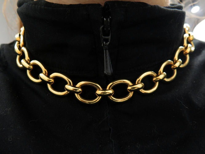 Collier vintage collier CARTIER baignoire ras du cou en or jaune 18k 135gr 58 Facettes 270007