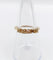 Bague 52.5 Demi alliance vintage or 14k et 0,95 carats diamants radiant Fancy Yellow 58 Facettes A06113