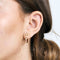 Boucles d'oreilles Paire d'anneaux d'oreilles en or jaune, diamants et rubis 58 Facettes POI0204