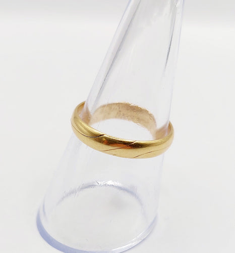 Bague 55.5 RARE Alliance jumelées victorienne or jaune 18k (circa 1872) antique 58 Facettes A06007